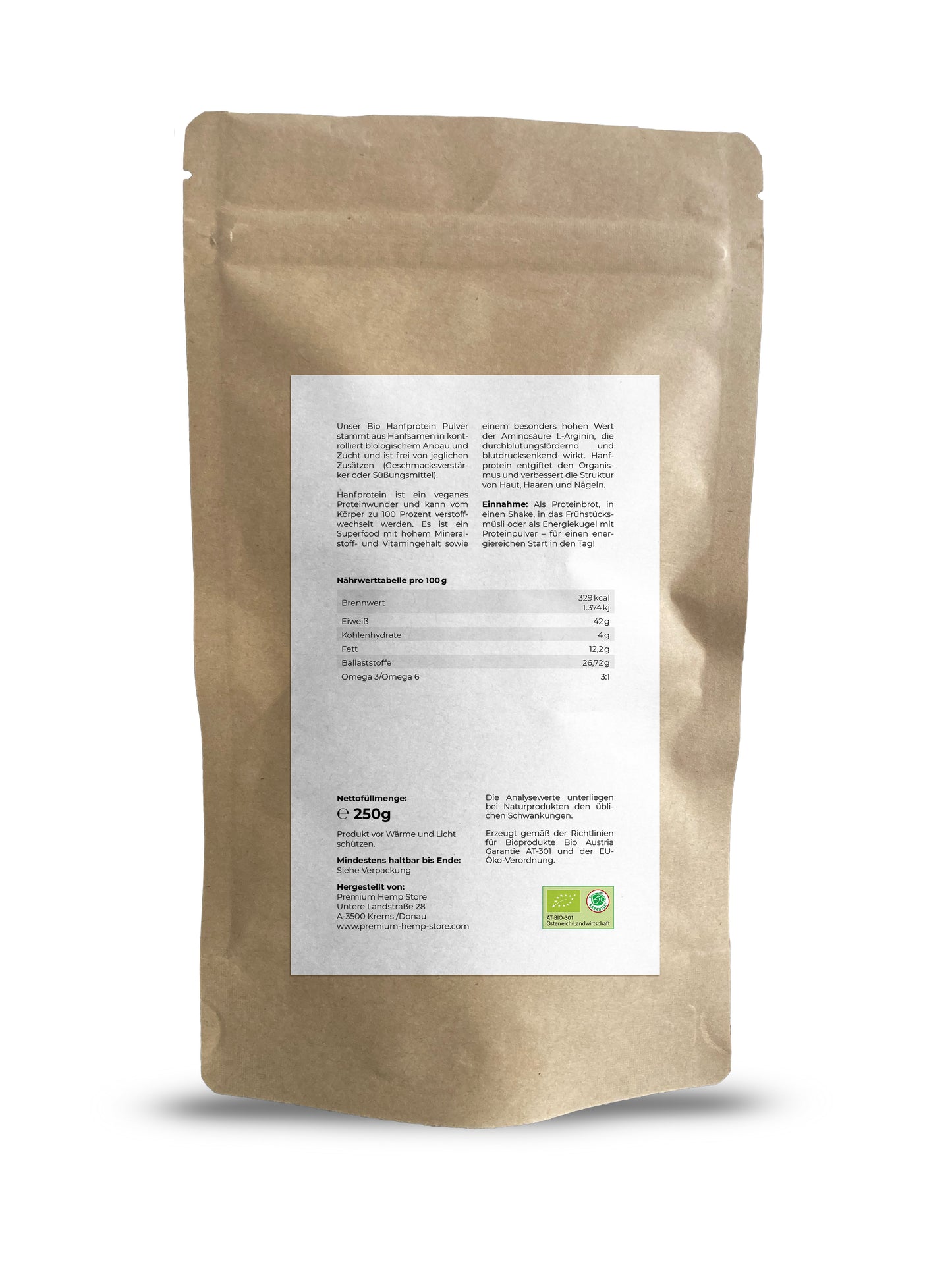 Bio Hanfprotein 250g