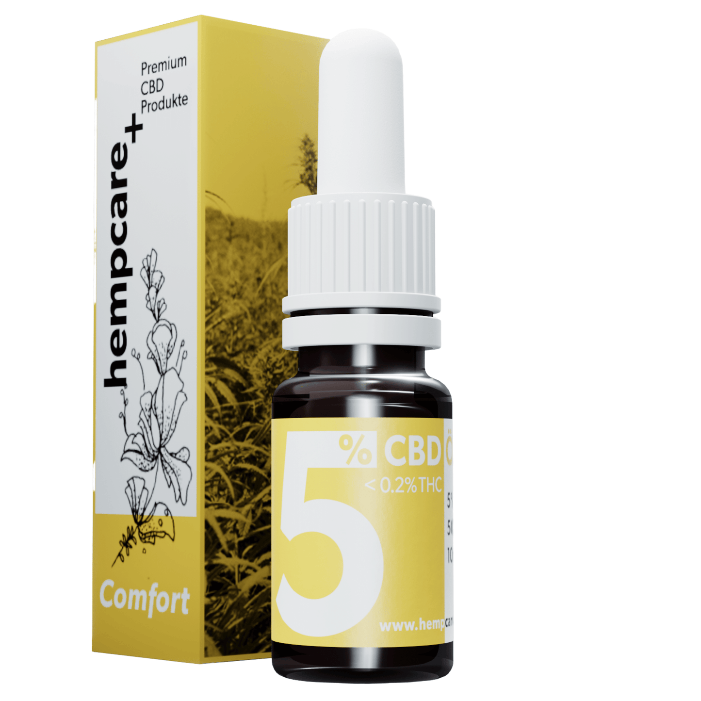 Hempcare Bio-Hanf Vollspektrum Hanfextrakt 5% Olivenöl