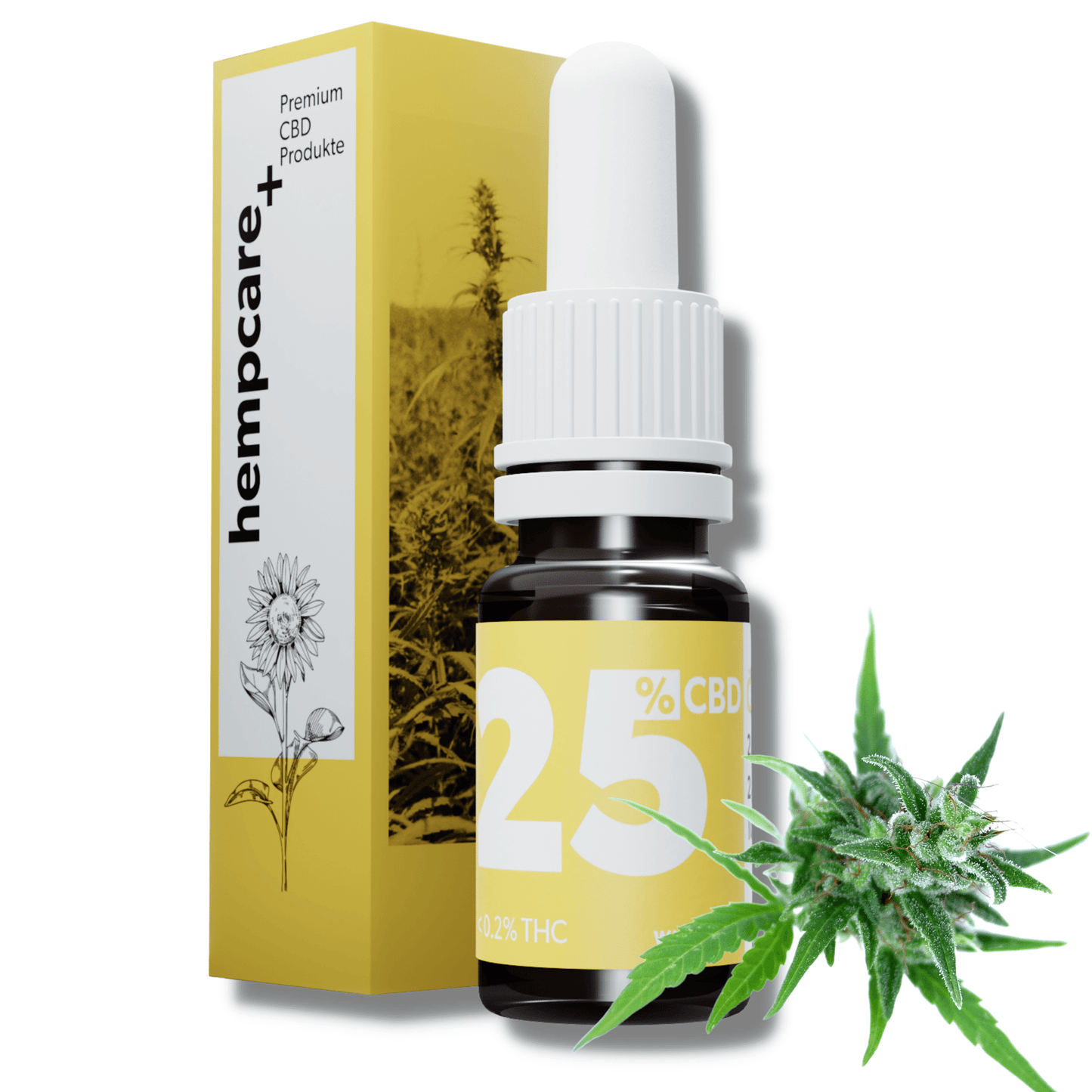 Hempcare Bio-Hanf Vollspektrum Hanfextrakt 25% Sonnenblumenöl