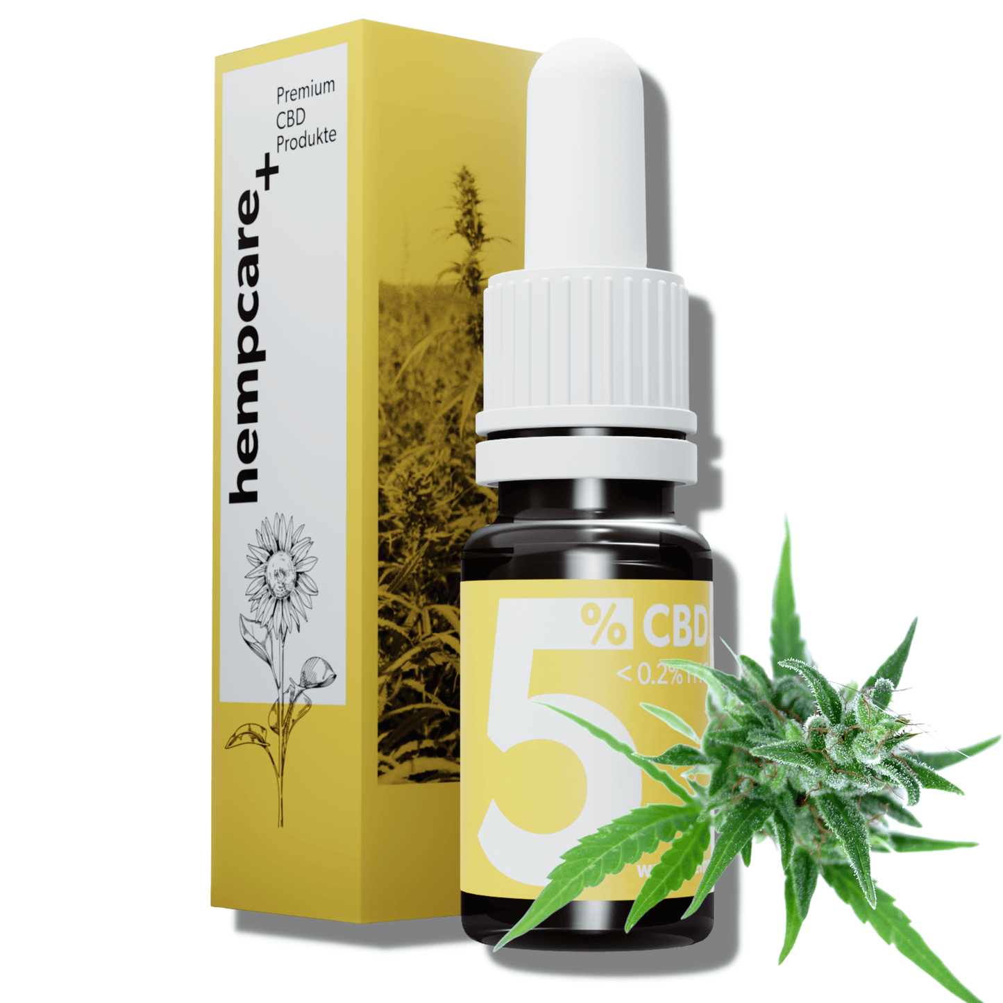Hempcare Bio-Hanf Vollspektrum Hanfextrakt 5% Sonnenblumenöl